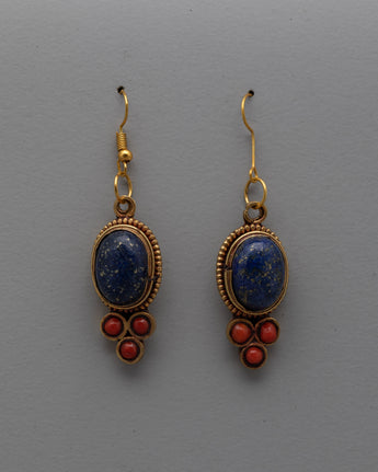 Hoop Gemstone Earrings