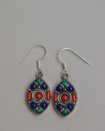 gemstone dangle earrings