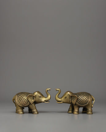 Pair of Statue Elephant Bronze