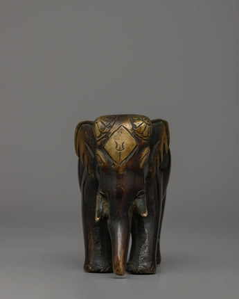 Small Bronze Elephant Statue