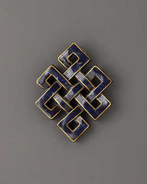Lapis Lazuli Endless Knot Wall Hanging