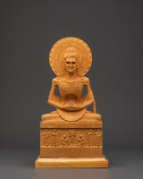 Handcarved Fasting Buddha Shakyamuni Statue