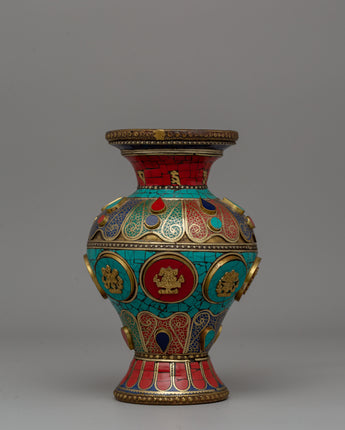 Tibetan Brass Flower Vase