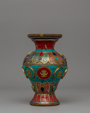 Tibetan Brass Flower Vase