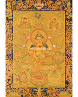 Full 24K Gold Dzambala Thangka