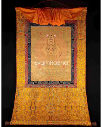 Full Gold 1000 Armed Avalokiteshvara Brocaded