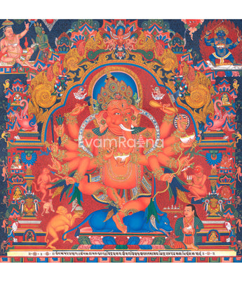 Ganesh Thangka Print