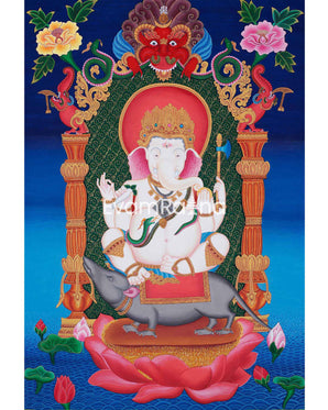 Ganesh Thangka Print