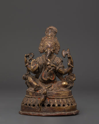 Copper Ganesh Handmade Statue