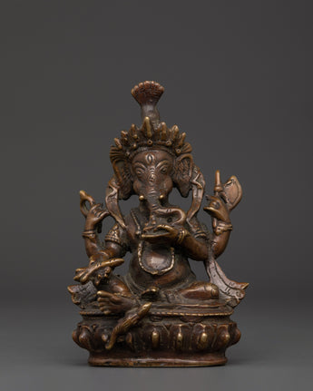 traditional brass ganesha statue
