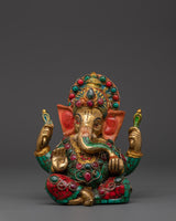 Handmade Hindu Wisdom Deity Ganesh Statue