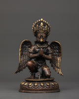Oxidized Copper Garuda Statue