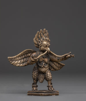 Handcrafted brass garuda sculpture