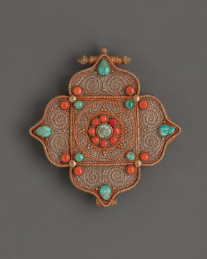 Spiritual Buddhist Filigree Ghau Box Locket