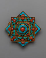 Orginal Stones Inalid Ghau Locket