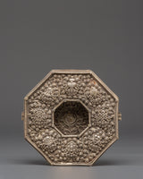 Handmade Tibetan Silver Plated Ghau Box