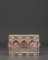 Tibetan Three Buddha Ghau Box