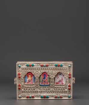 Tibetan Three Buddha Ghau Box