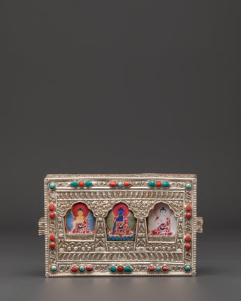 Tibetan Three Buddha Ghau Box