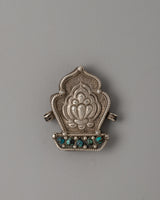 Silver-Plated Tibetan Ghau Box Pendant