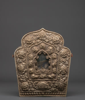 Buddhist Ghau Box with Symbols | Handcrafted Tibetan Shrine Box