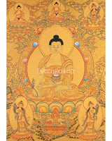 Gold Painted Medicine or Blue Buddha