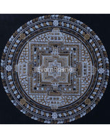 Gold and Silver Kalachakra Mandala Thangka