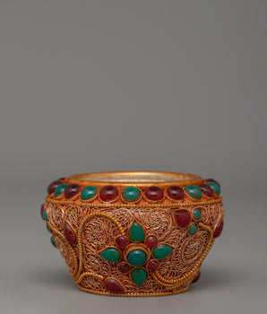 Gold-plated Tibetan Golpa Bowl