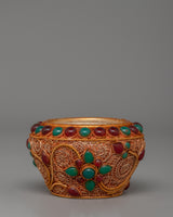 Gold-plated Tibetan Golpa Bowl