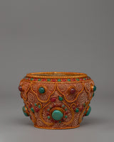 Tibetan Golpa Bowl Sacred Buddhist Ritual Decor