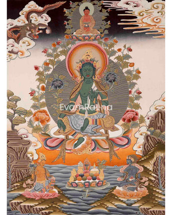 Green Tara Painting