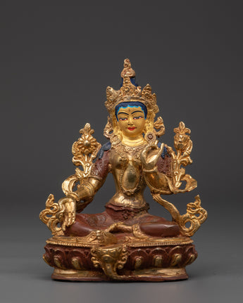 Green Tara Copper figurine
