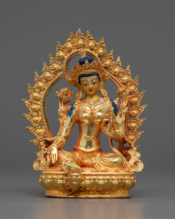 Elegant Female Bodhisattva Green Tara Statue