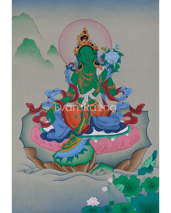 Hand-Painted Tibetan Arya Tara
