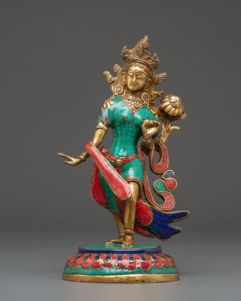 Green Tara Goddess Sculpture