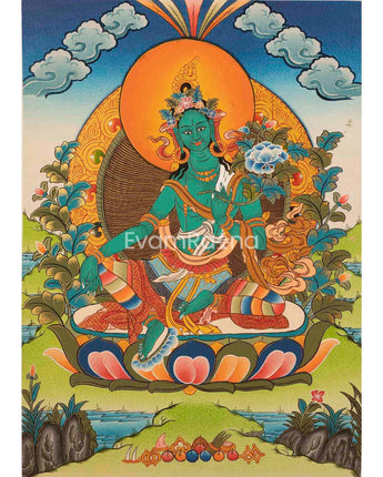 Green Tara Thangka | Mother of Liberation 