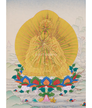 Himalayan Guru Rinpoche Painting | The Lotus Born Master of Tibetan Buddhism