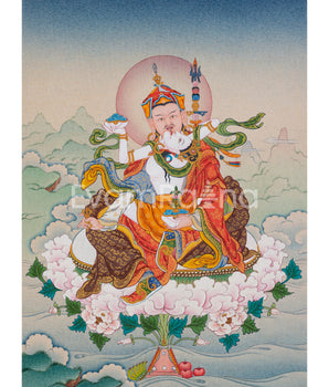 Guru Padmasambhava Digital Print | Guru Rinpoche and Yeshe Tsogyal Thangka Artwork