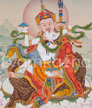 Guru Padmasambhava Digital Print | Guru Rinpoche and Yeshe Tsogyal Thangka Artwork