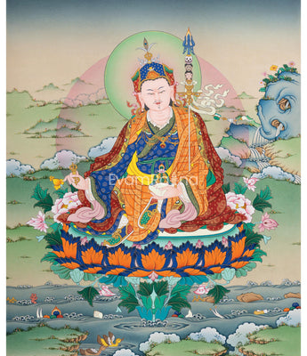 The Lotus Born Guru Thangka Print's
