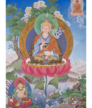 Exquisite Guru Rinpoche Thangka Print | Experience the Blessings Of Padmasambhava With Our Canvas Print