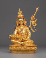 Golden Guru Padmasambhava Statue