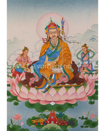 Guru Rinpoche With Others Thangka