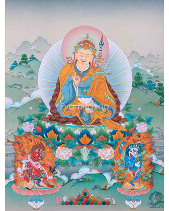 Traditional Tibetan Thangka For Padmasambhava