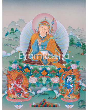 Padmasambhava Meditation Thangka Print | Blessings of Guru Rinpoche | The Lotus Born Master