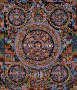 Hand-Painted Buddha Mandala