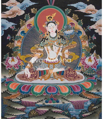 Hand-Painted White Tara
