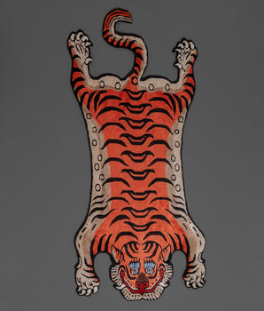 Viscose Tiger Skin Knotted Rug
