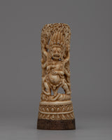 Six-Armed Mahakala Bone Stamp Statue
