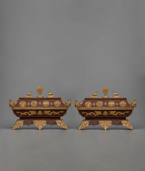 Copper Incense Burner Set